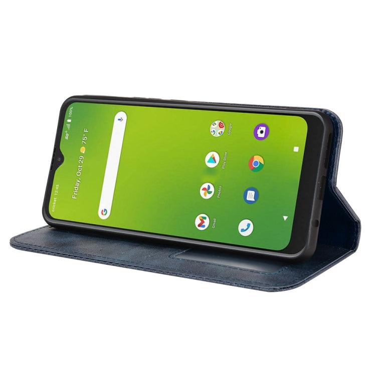 For Cricket Dream 5G / AT&T Radiant Max 5 Magnetic Buckle Retro Texture Leather Phone Case