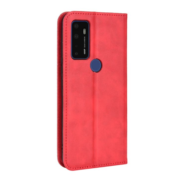 For Cricket Dream 5G / AT&T Radiant Max 5 Magnetic Buckle Retro Texture Leather Phone Case