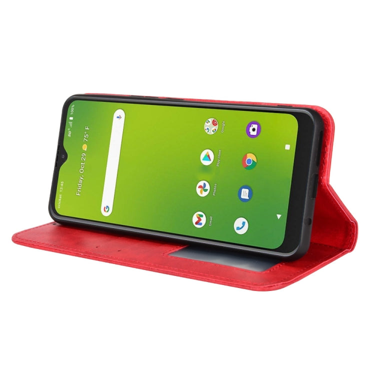 For Cricket Dream 5G / AT&T Radiant Max 5 Magnetic Buckle Retro Texture Leather Phone Case