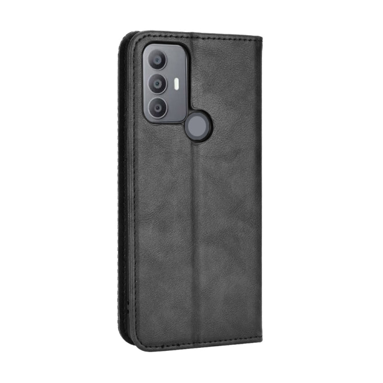 For TCL 30 SE / 30 E / 306 / Sharp Aquos V6 Magnetic Buckle Retro Texture Leather Phone Case