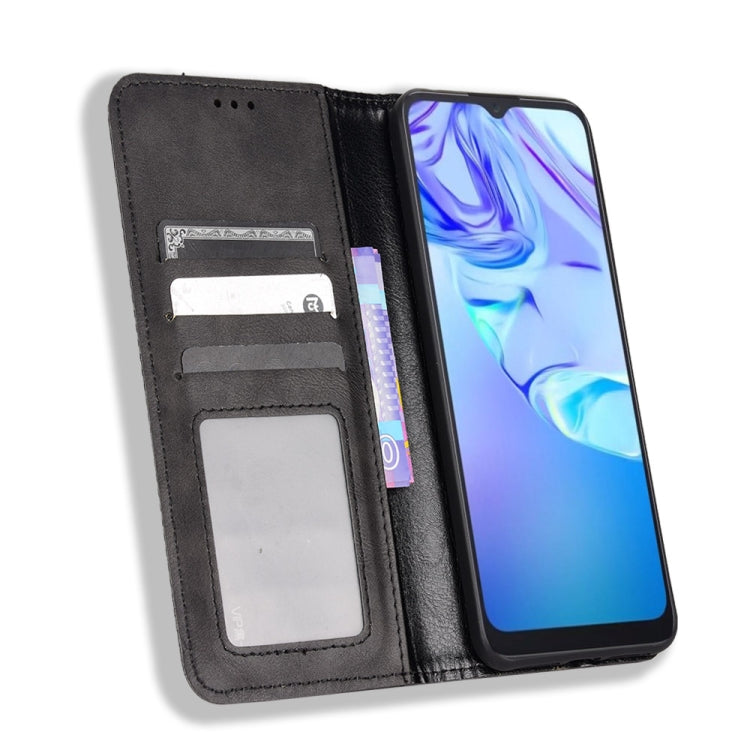 For TCL 30 SE / 30 E / 306 / Sharp Aquos V6 Magnetic Buckle Retro Texture Leather Phone Case