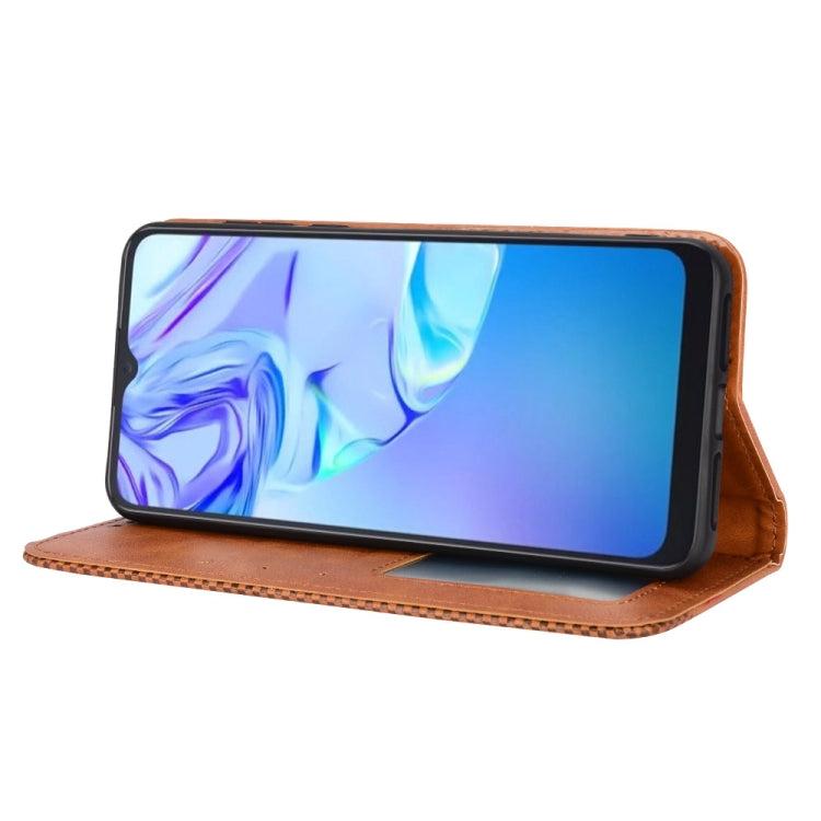 For TCL 30 SE / 30 E / 306 / Sharp Aquos V6 Magnetic Buckle Retro Texture Leather Phone Case