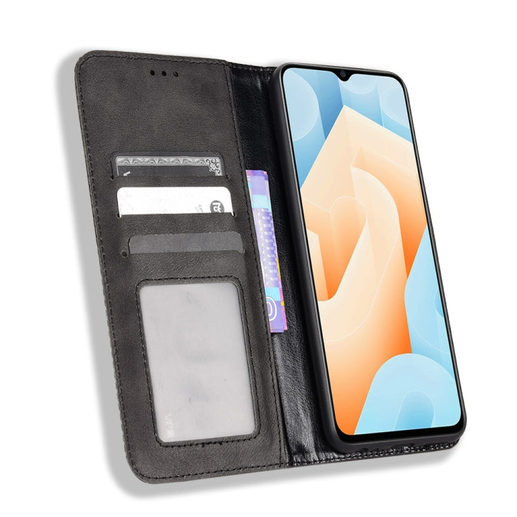 For vivo iQOO U5 5G Magnetic Buckle Retro Texture Leather Phone Case