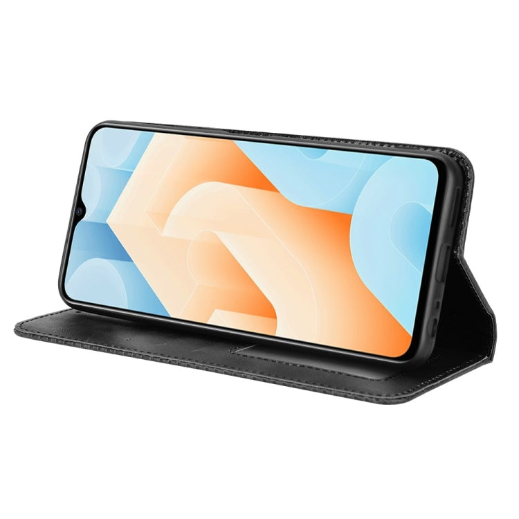 For vivo iQOO U5 5G Magnetic Buckle Retro Texture Leather Phone Case