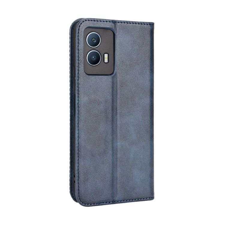 For vivo iQOO U5 5G Magnetic Buckle Retro Texture Leather Phone Case