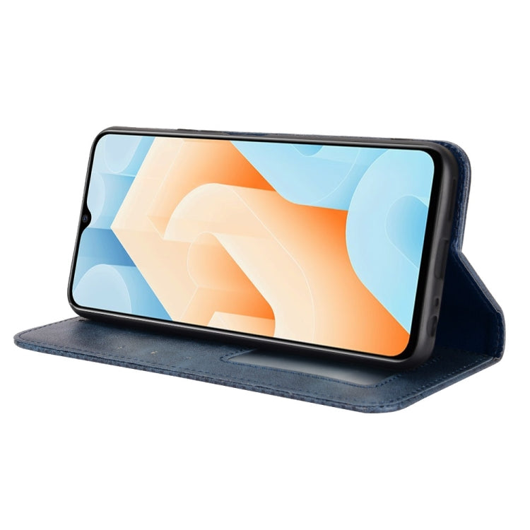 For vivo iQOO U5 5G Magnetic Buckle Retro Texture Leather Phone Case