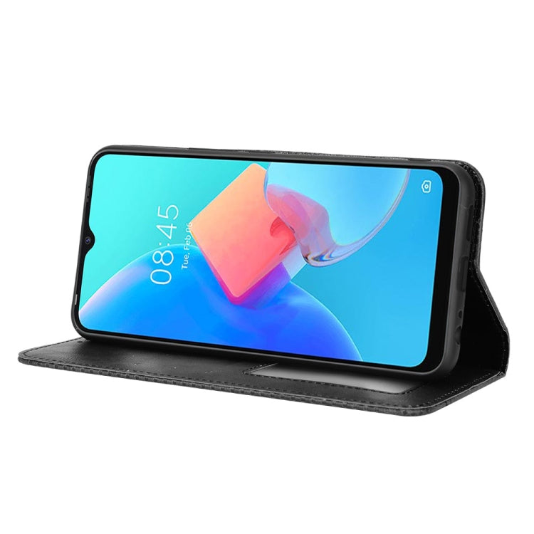 For TECNO Spark Go 2022 / Spark 8C Magnetic Buckle Retro Texture Leather Phone Case