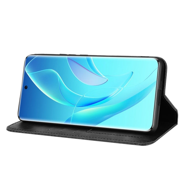 For Honor 60 Magnetic Buckle Retro Texture Leather Phone Case