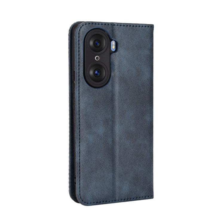 For Honor 60 Magnetic Buckle Retro Texture Leather Phone Case
