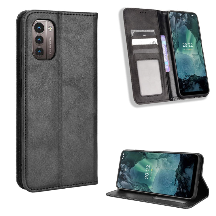 For Nokia G21 / G11 Magnetic Buckle Retro Texture Leather Phone Case