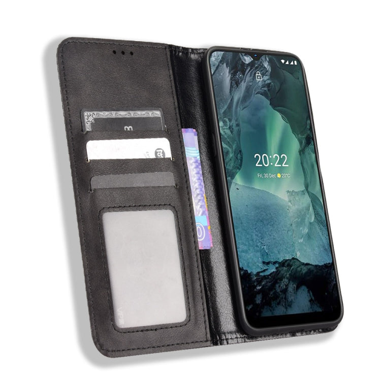 For Nokia G21 / G11 Magnetic Buckle Retro Texture Leather Phone Case