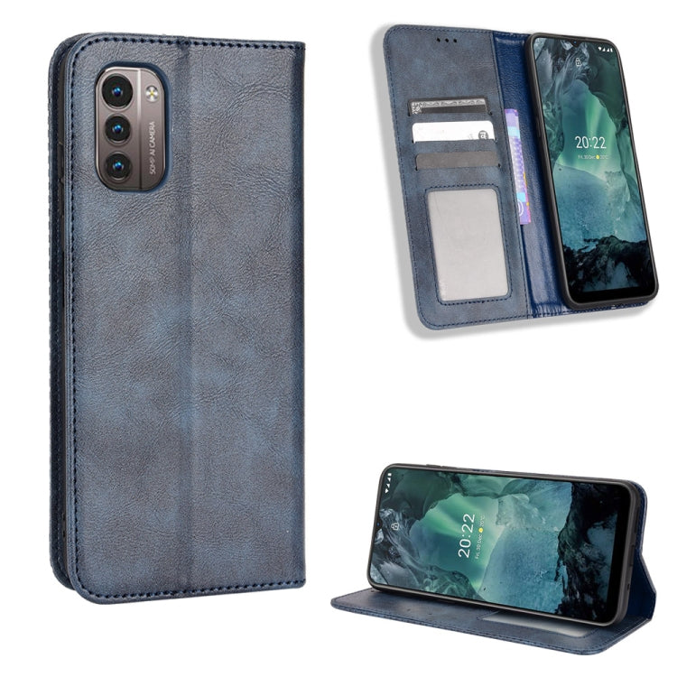 For Nokia G21 / G11 Magnetic Buckle Retro Texture Leather Phone Case