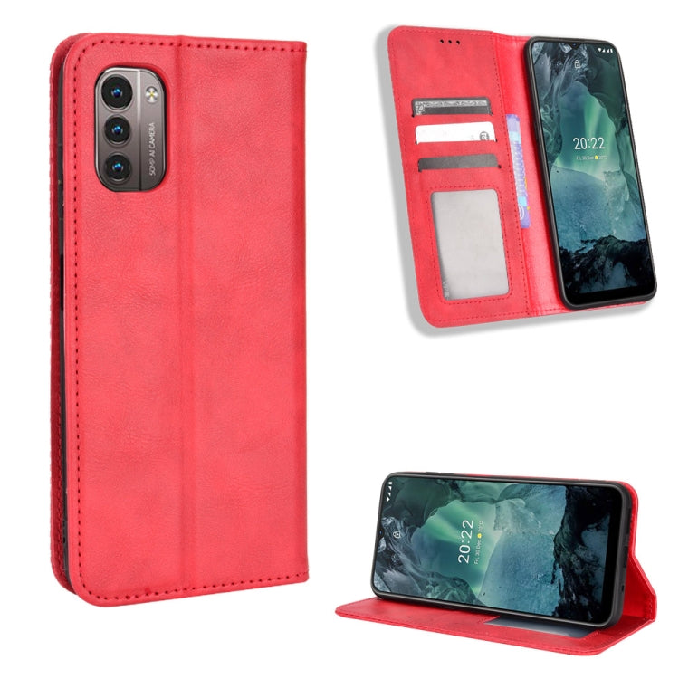 For Nokia G21 / G11 Magnetic Buckle Retro Texture Leather Phone Case
