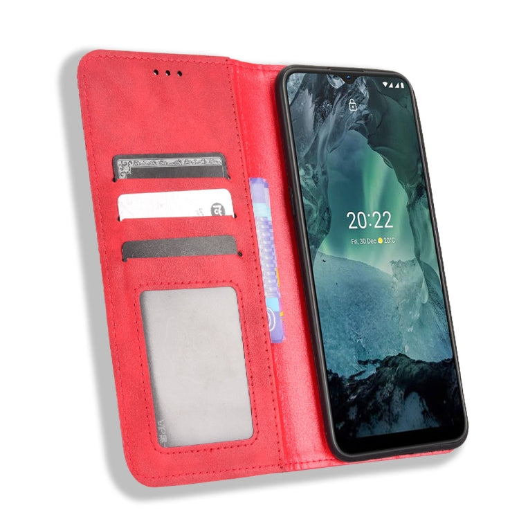 For Nokia G21 / G11 Magnetic Buckle Retro Texture Leather Phone Case