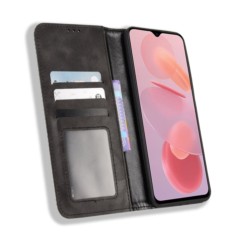 For Ulefone Note 12P Magnetic Buckle Retro Texture Leather Phone Case