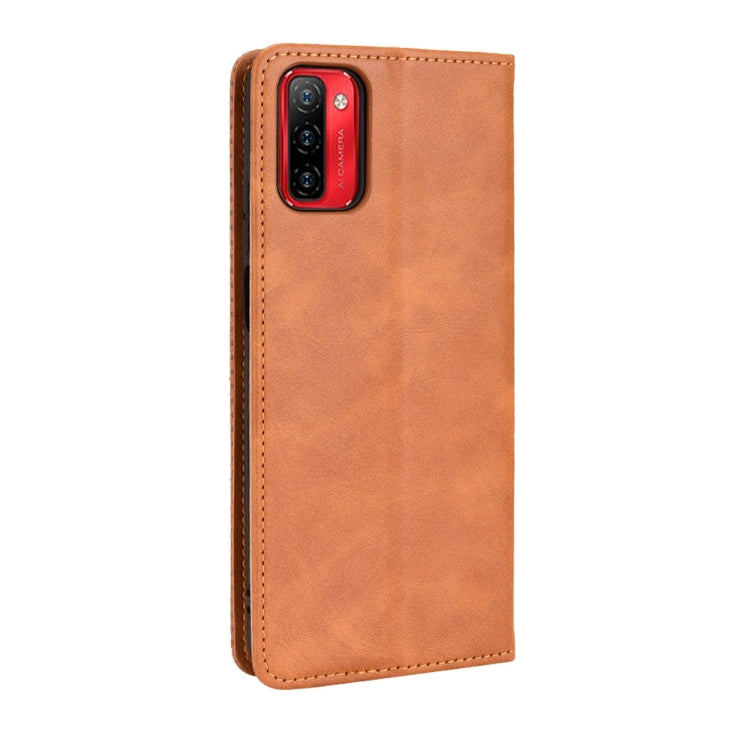 For Ulefone Note 12P Magnetic Buckle Retro Texture Leather Phone Case