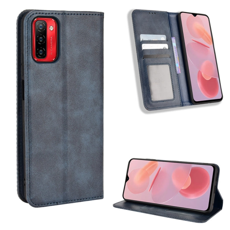 For Ulefone Note 12P Magnetic Buckle Retro Texture Leather Phone Case