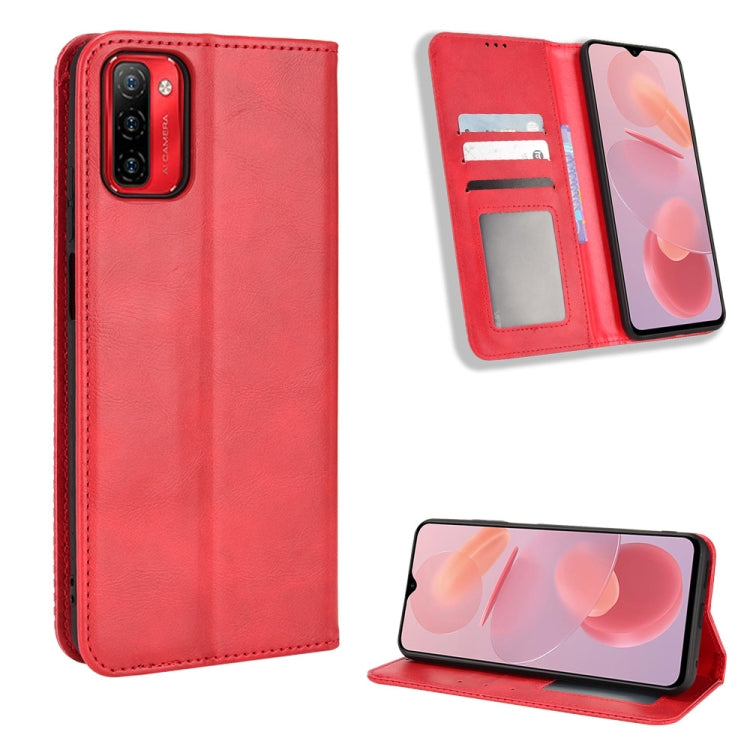 For Ulefone Note 12P Magnetic Buckle Retro Texture Leather Phone Case