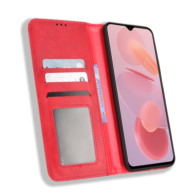 For Ulefone Note 12P Magnetic Buckle Retro Texture Leather Phone Case