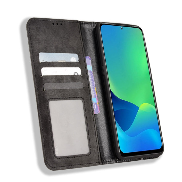 For Ulefone Note 13P Magnetic Buckle Retro Texture Leather Phone Case