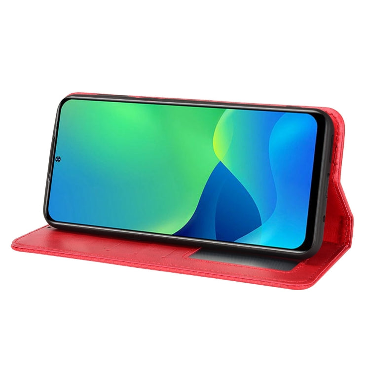 For Ulefone Note 13P Magnetic Buckle Retro Texture Leather Phone Case