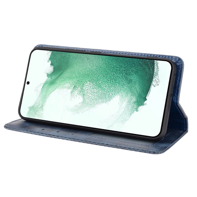 For Samsung Galaxy S22+ 5G Magnetic Buckle Retro Texture Leather Phone Case