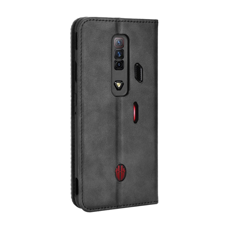 For For ZTE nubia Red Magic 7 Magnetic Buckle Retro Texture Leather Phone Case