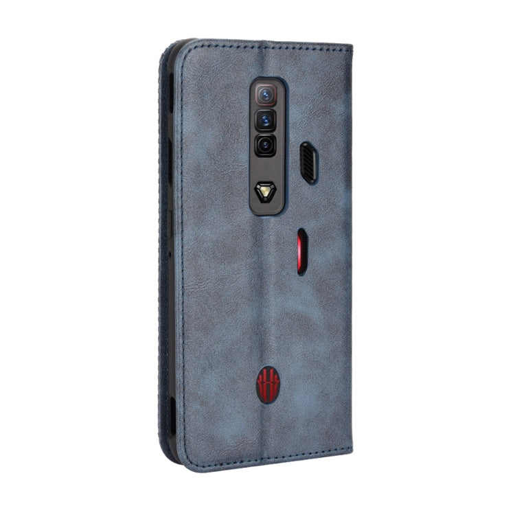 For For ZTE nubia Red Magic 7 Magnetic Buckle Retro Texture Leather Phone Case