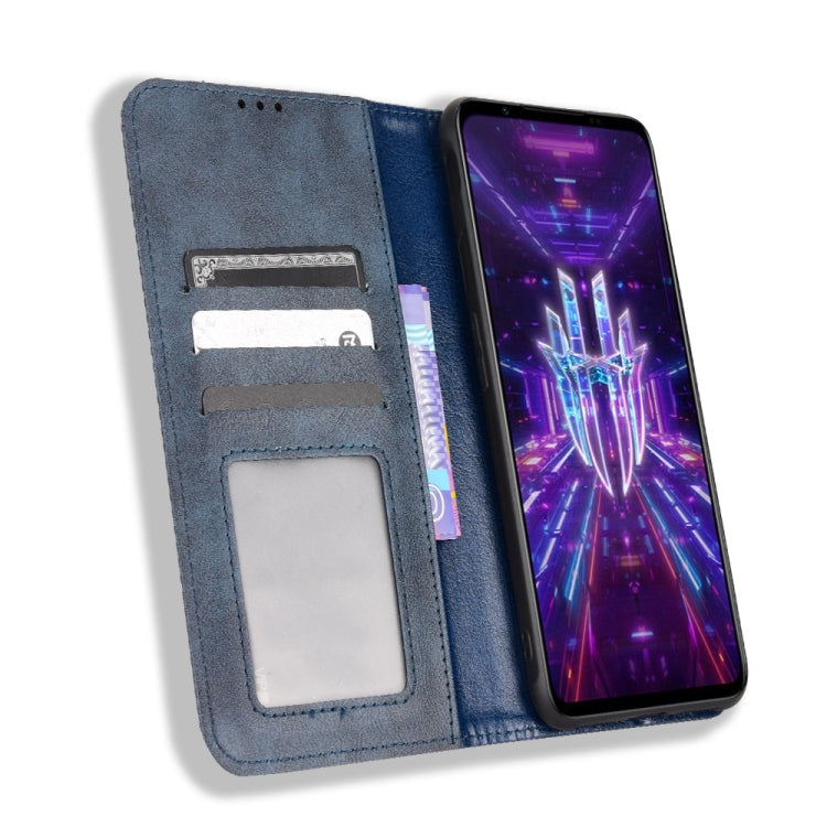 For For ZTE nubia Red Magic 7 Magnetic Buckle Retro Texture Leather Phone Case