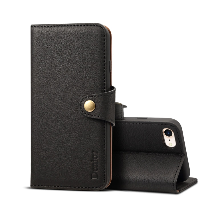 For iPhone 7 / 8 Denior V2 Luxury Car Cowhide Horizontal Flip Leather Case with Wallet