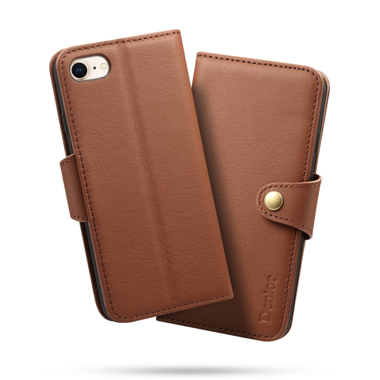 For iPhone 7 Plus / 8 Plus Denior V2 Luxury Car Cowhide Horizontal Flip Leather Case with Wallet