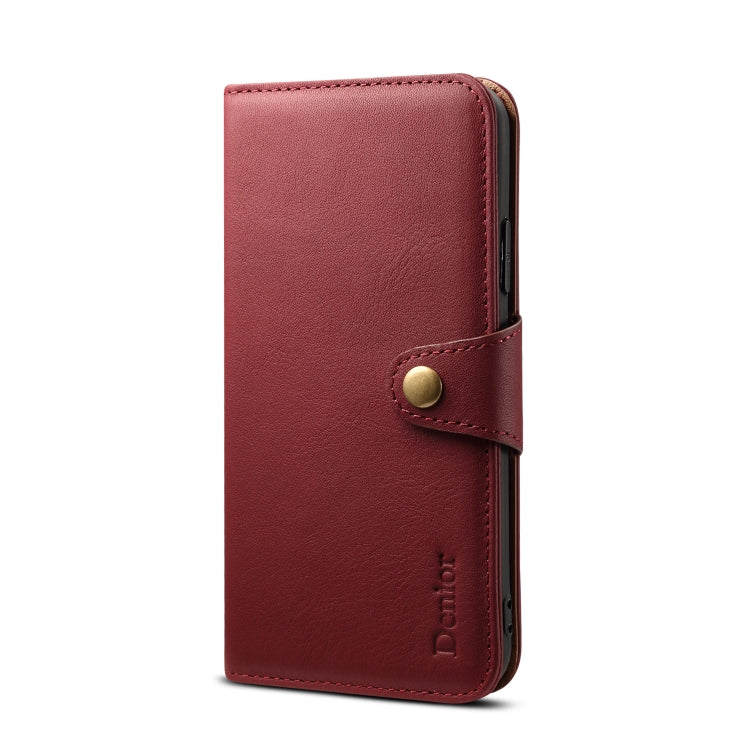 For iPhone XS Max Denior V2 Luxury Car Cowhide Horizontal Flip Leather Case with Wallet