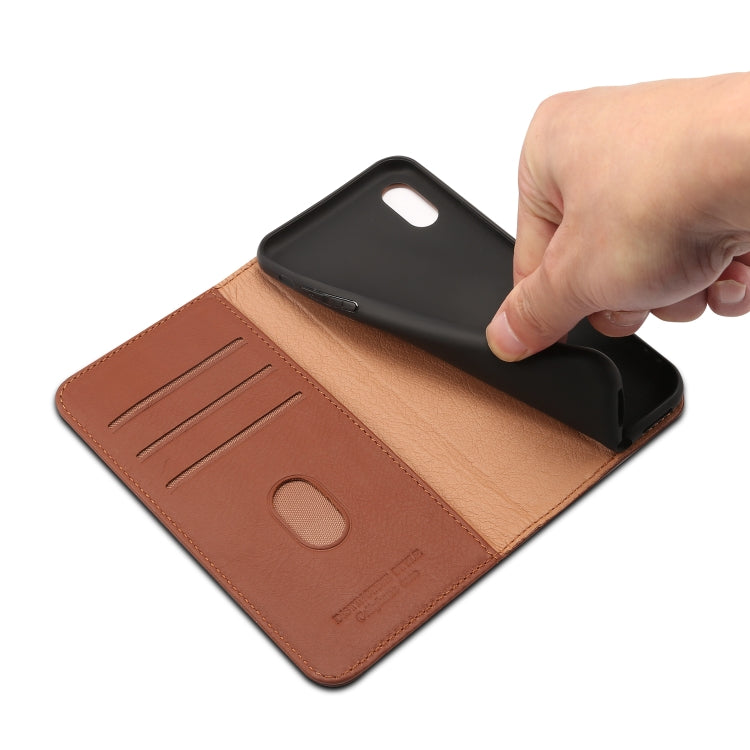 For iPhone XS Max Denior V2 Luxury Car Cowhide Horizontal Flip Leather Case with Wallet