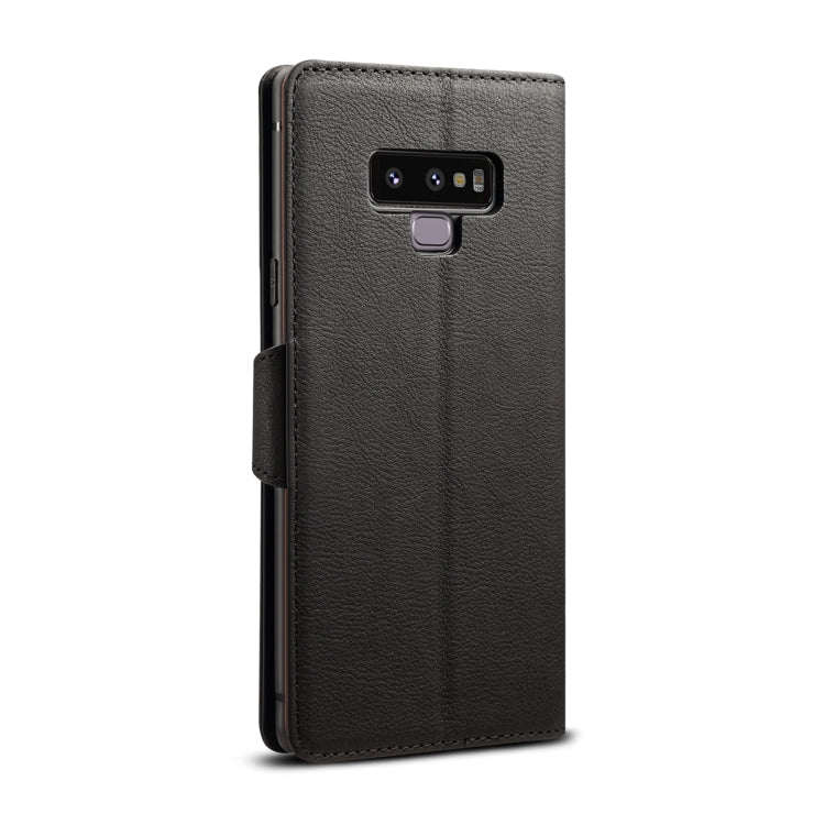 For Galaxy Note9 Denior V2 Luxury Car Cowhide Horizontal Flip Leather Case with Wallet