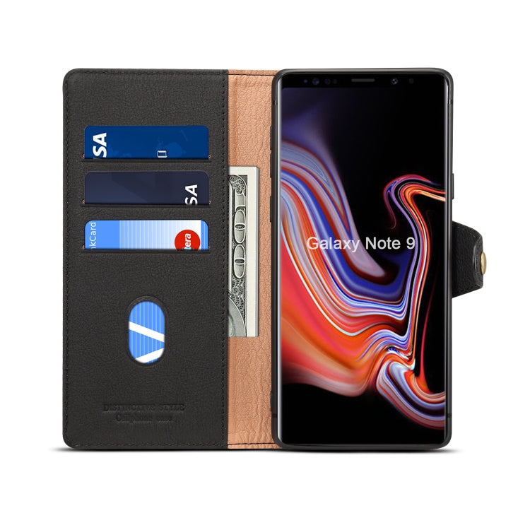 For Galaxy Note9 Denior V2 Luxury Car Cowhide Horizontal Flip Leather Case with Wallet