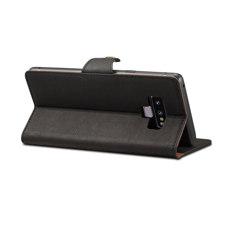 For Galaxy Note9 Denior V2 Luxury Car Cowhide Horizontal Flip Leather Case with Wallet