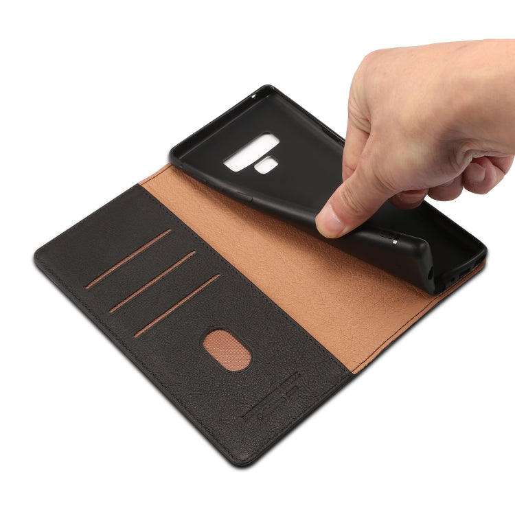 For Galaxy Note9 Denior V2 Luxury Car Cowhide Horizontal Flip Leather Case with Wallet