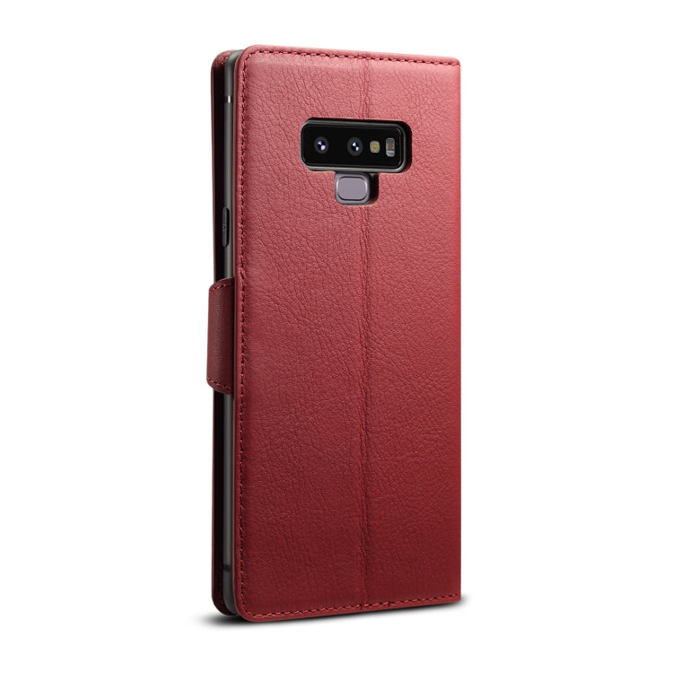 For Galaxy Note9 Denior V2 Luxury Car Cowhide Horizontal Flip Leather Case with Wallet