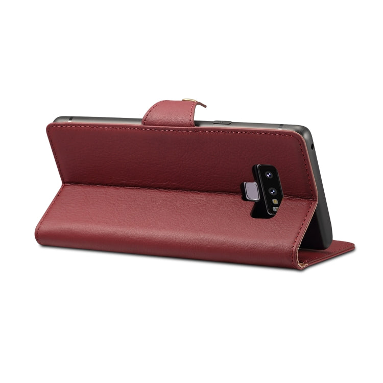 For Galaxy Note9 Denior V2 Luxury Car Cowhide Horizontal Flip Leather Case with Wallet