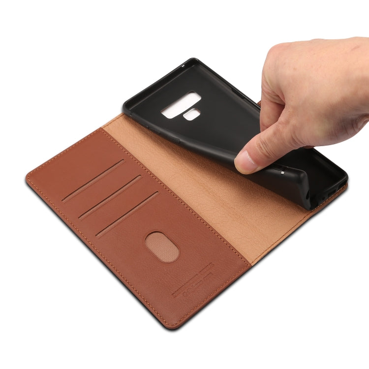 For Galaxy Note9 Denior V2 Luxury Car Cowhide Horizontal Flip Leather Case with Wallet