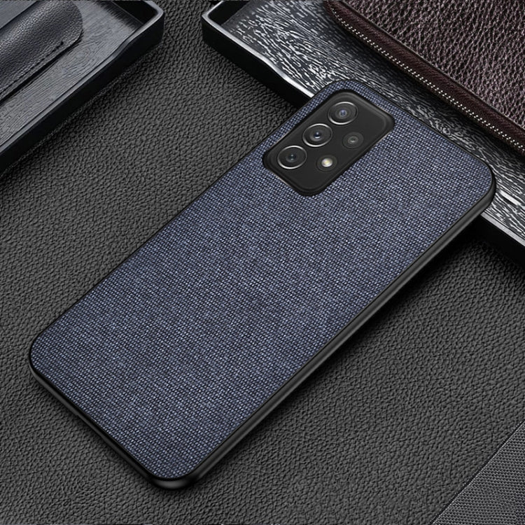 For Samsung Galaxy A13 4G Shockproof Splicing PU + Cloth Protective Case
