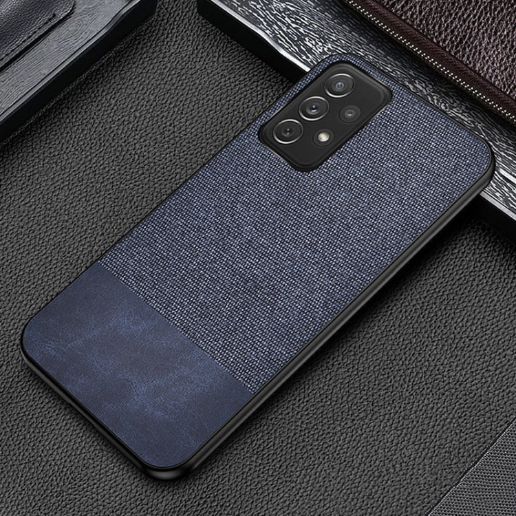 For Samsung Galaxy A13 4G Shockproof Splicing PU + Cloth Protective Case