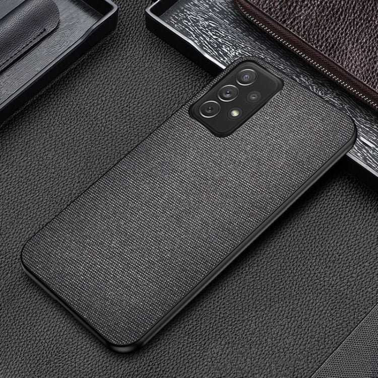 For Samsung Galaxy A33 5G Shockproof Splicing PU + Cloth Protective Case