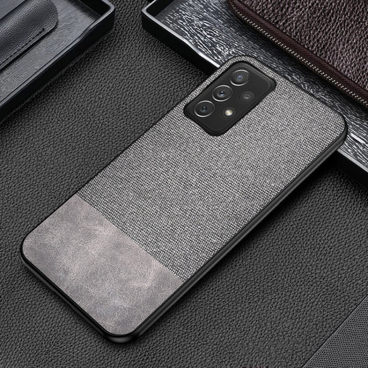 For Samsung Galaxy A33 5G Shockproof Splicing PU + Cloth Protective Case