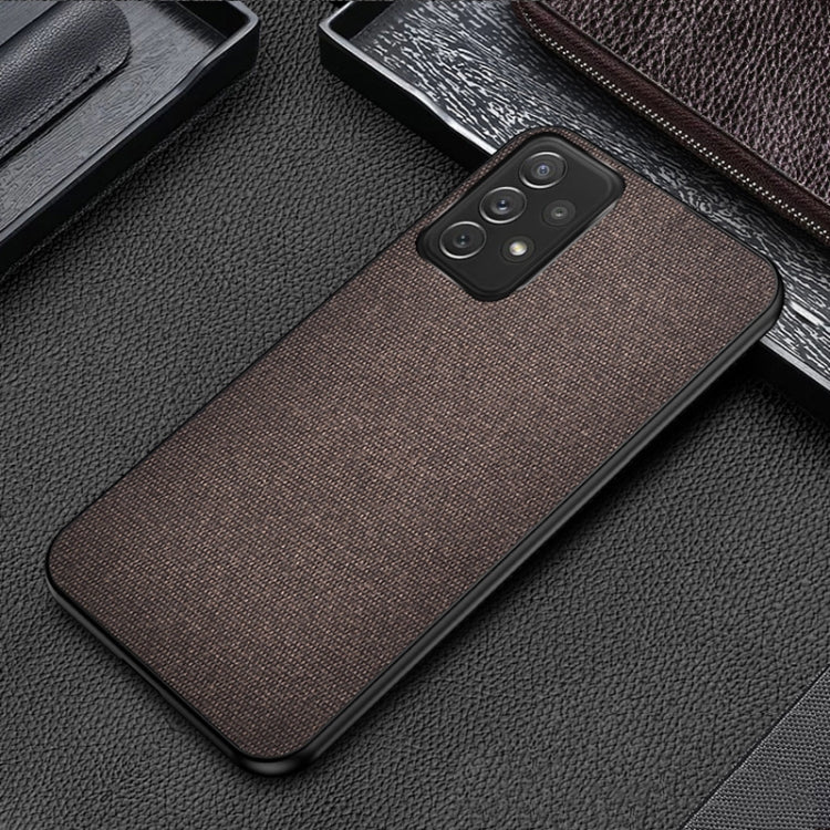 For Samsung Galaxy A33 5G Shockproof Splicing PU + Cloth Protective Case