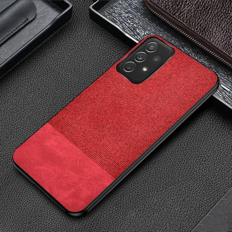 For Samsung Galaxy A53 5G Shockproof Splicing PU + Cloth Protective Case