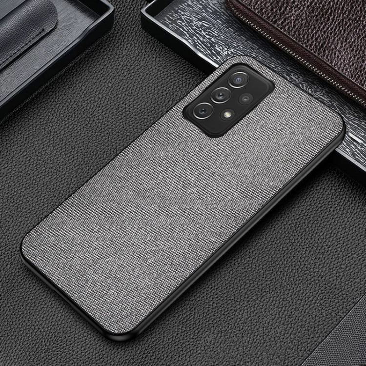 For Samsung Galaxy A73 5G Shockproof Splicing PU + Cloth Protective Case