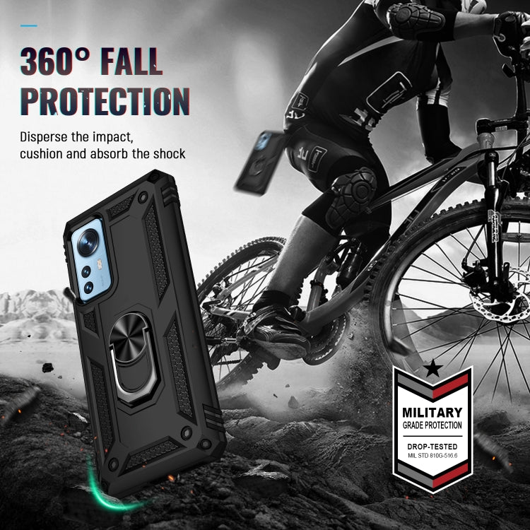 For Xiaomi 12 Pro Shockproof TPU + PC Phone Case with Holder