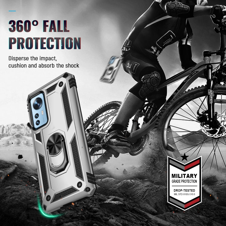For Xiaomi 12 Pro Shockproof TPU + PC Phone Case with Holder