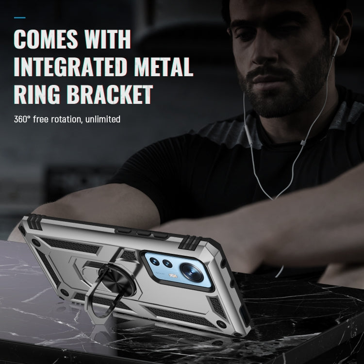 For Xiaomi 12 Pro Shockproof TPU + PC Phone Case with Holder